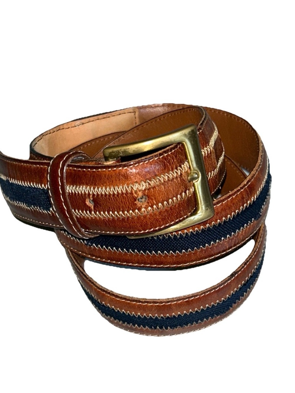 Canali Men’s Genuine Leather Belt Brown Size 40 /100 Made In Italy